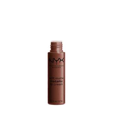 NYX PROFESSIONAL MAKEUP Soft Matte Metallic Lip Cream, Liquid Lipstick - Dubai (Medium Cool Brown)