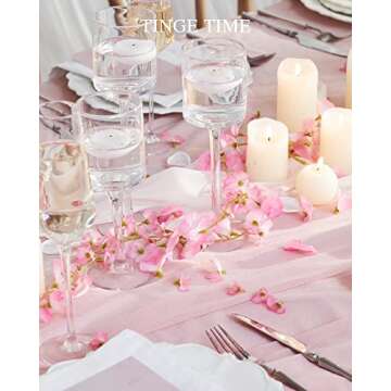 TINGE TIME 24 Pack Wisteria Hanging Flowers, 43inch Artificial Wisteria Vines Ratta Silk Flowers Garlands for Home Garden Outdoor Ceremony Wedding Arch Floral Decoration (Pink)