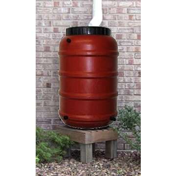 Eco-Friendly Upcycle Products 50-Gallon Terra Cotta Rain Barrel