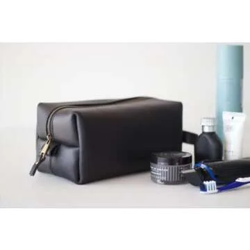 LUXE-RANGE Personalized Leather Toiletry Bag For Men, Leather Dopp Kit, Groomsmen Gifts, Men's Toiletry Bag, Gifts For Men, Christmas Gift, Wedding Gift, Anniversary Gift, Customized Men Gifts