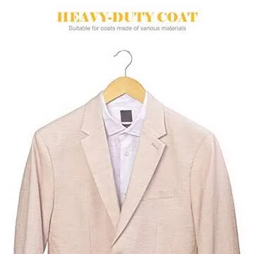 Cozymood Sturdy Wooden Hangers 20 Pack Durable & Slim Clothes Hanger with 360° Rotatable Hook Natural Finish & Notches Wood Hangers Premium Coat Hanger for Closet Clothes Hangers (Natural)