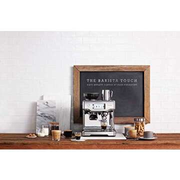 Breville BES880BSS Barista Touch Espresso Machine Brushed Stainless Steel + Manufacturer's Warranty + Knock Box Mini