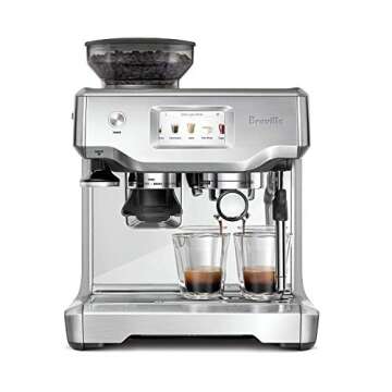 Breville BES880BSS Barista Touch Espresso Machine Brushed Stainless Steel + Manufacturer's Warranty + Knock Box Mini