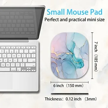 Compact 6x7 Inch Mini Mouse Pad Non-Slip Waterproof Travel