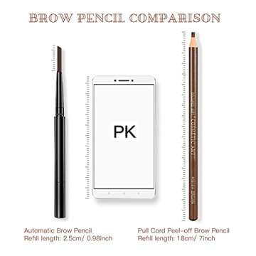 LSxia Waterproof Eye-Brow Pen-cil Set, Pull Cord Peel-off Eyebrow Pencil Microblading Eyebrow Pen Su...