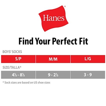 Hanes Boys Double Tough Cushioned Crew Socks 12-pair Pack