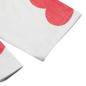 JINTING Love Heart Plus Size Shirt Women Valentines Day Long Sleeve Shirt Heart Print Plus Size Top Love Graphic Clothing Red