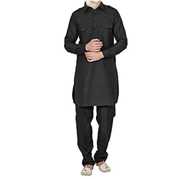 Elegant FOCIL Independence Day Special Black Pathani Kurta Pajama Set for Men