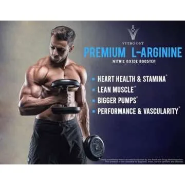 VITBOOST Extra Strength L-Arginine 1500mg Nitric Oxide Booster
