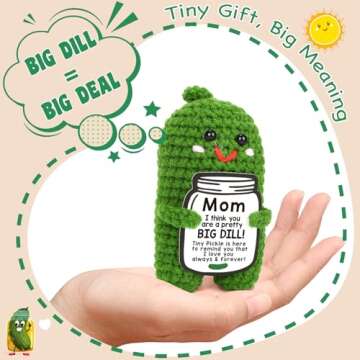 Funny Crochet Pickle Plush - Heartwarming Gift for Moms