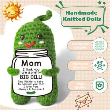 Funny Crochet Pickle Plush - Heartwarming Gift for Moms