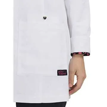 KOI Betsey Johnson B400 Marigold Lab Coat (White, Small)