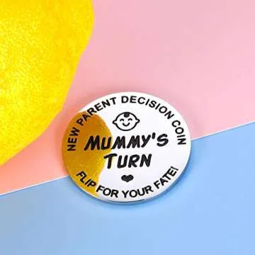 Funny Decision Coin for New Parents Mummy Daddy Pregnancy Gift for Baby Shower