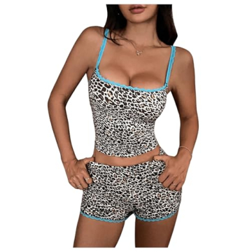 BEAUDRM Women's Leopard Print Pajama Set - Ultimate Comfort & Style