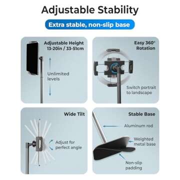 Cooper TabStand - Adjustable iPad Holder for Desk