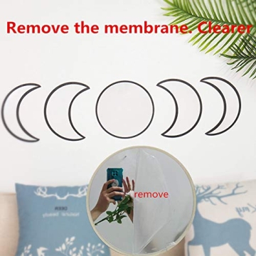 Keweis 5-Piece Moon Phase Mirror Set for Home Decor