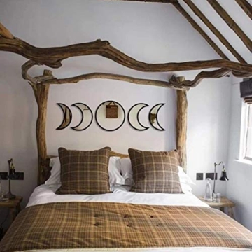 Keweis 5-Piece Moon Phase Mirror Set for Home Decor