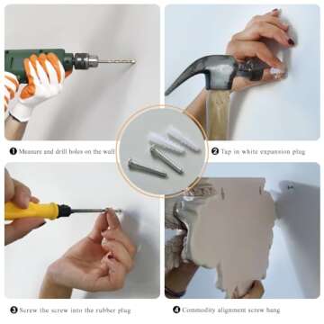 FYWMXIAJG Winged Angels Shelf Cherubs Cupid Wall art Wall Hanging Ornate Sculpture Angel Wall Decor for Collectable Figurines (White with Golden)