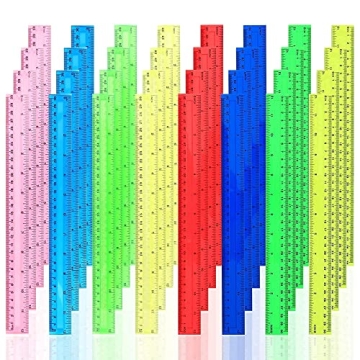 LYDTICK Ruler Set 64 Pack for School Supplies and Office