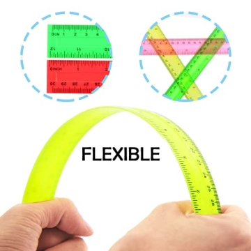 LYDTICK Ruler Set 64 Pack for School Supplies and Office