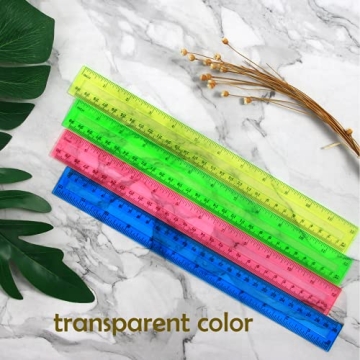 LYDTICK Ruler Set 64 Pack for School Supplies and Office