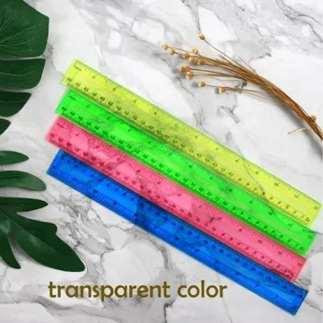 LYDTICK Ruler Set 64 Pack for School Supplies and Office