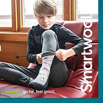 Smartwool Kids' Ski Light Cushion Merino Wool Over The Calf Socks, Power Pink, X-Small