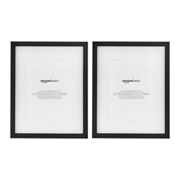 Amazon Basics 11x14 Rectangular Photo Frames 2-Pack Black
