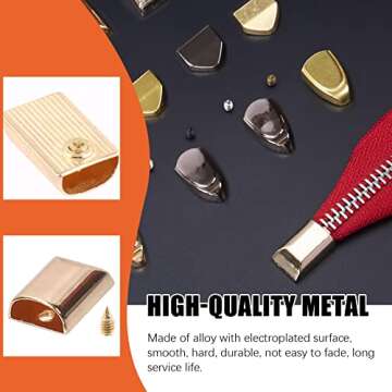 Tanstic Alloy Zipper Stopper Set - 121 Durable Pieces