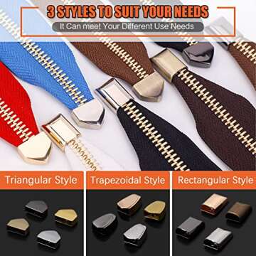 Tanstic Alloy Zipper Stopper Set - 121 Durable Pieces