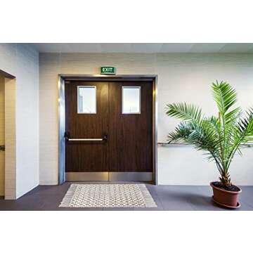 Geometric Diamond Pattern Tassel Rug - 24"x36" Gold Grey & White Door Mat for Kitchen/Bathroom/Front Porch/Entry/Decor - Layered Welcome Doormats - Modern Geometric Entryway Mats (Gold & White)