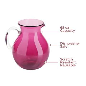 GUZZINI Dolcevita 64oz Pitcher - Eco-Friendly & Unbreakable