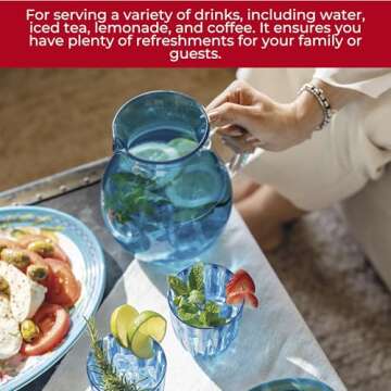 GUZZINI Dolcevita 64oz Pitcher - Eco-Friendly & Unbreakable