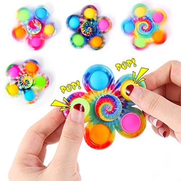 Fidget Spinner Bulk 4 Pack for Sensory Fun and Stress Relief