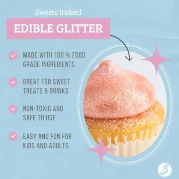 Sweets Indeed Pink Edible Glitter – Perfect for drinks and desserts