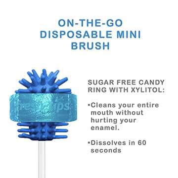 Fresh-Tips Mini Disposable Travel Toothbrush | Individually Wrapped | 25 Pack | Peppermint w/Xylitol...
