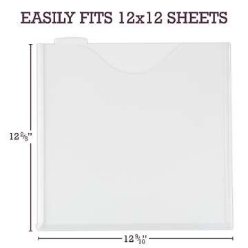 Samsill Scrapbook Storage Organizer Folders 12x12 Inch, 12 Pack - Heavy Duty, Customizable Tabs