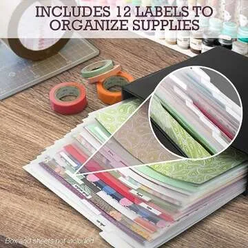 Samsill Scrapbook Organizer Folders 12x12, 12 Pack