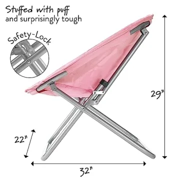 Urban Lifestyle Microsuede Saucer Chair for All Ages in Pink