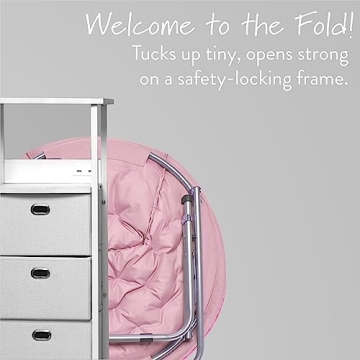 Urban Lifestyle Microsuede Saucer Chair for All Ages in Pink