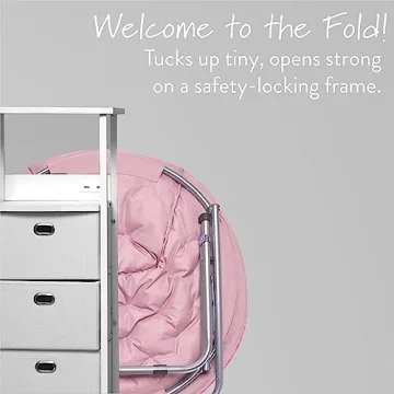 Urban Lifestyle Microsuede Saucer Chair for All Ages in Pink