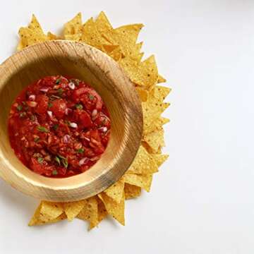 Khandekar Palm Leaf Compostable Bowls, 5 Inch Round Biodegradable Disposable Small Dinnerware Bulk Set, Eco-Friendly Bowls for Wedding, Party, Catering, Tableware - Pack of 50