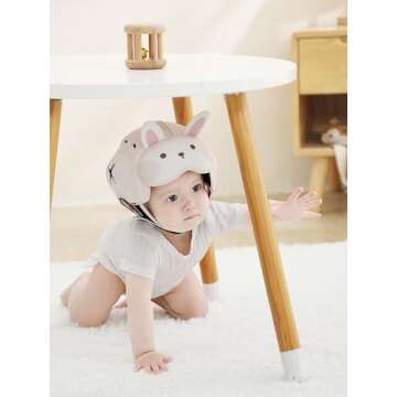 Mambobaby Breathable Baby Safety Helmet for Crawling and Walking - Adjustable & Ultra-Lightweight