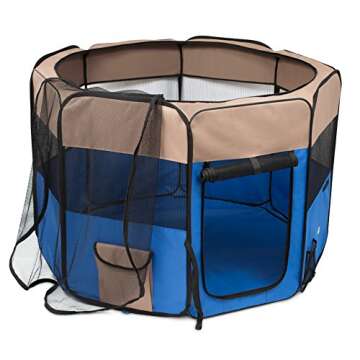 BIRDROCK HOME Internet’s Best Soft Sided Pet Playpen - Large - Portable Puppy Pet Enclosure - Dog ...