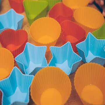 30 Pcs Reusable Silicone Cupcake Liners for Baking