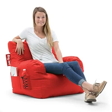 Big Joe Dorm Bean Bag Chair - Vibrant Red Comfort
