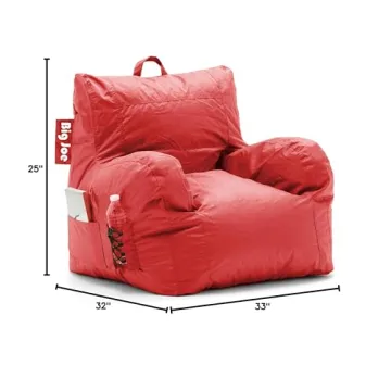 Big Joe Dorm Bean Bag Chair - Vibrant Red Comfort
