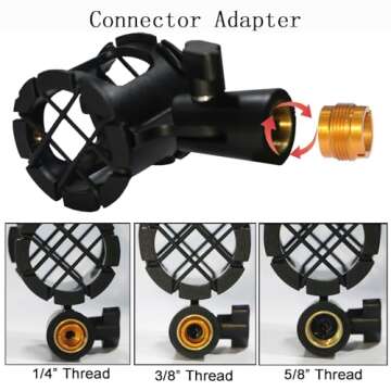 Eggsnow Microphone Shock Mount Clip Universal Mic Holder Stand Anti Vibration for AKG D230 Senheisse...