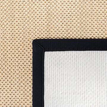 SAFAVIEH Natural Fiber Collection Area Rug - 6' x 9', Maize & Black, Border Sisal Design, Easy Care, Ideal for High Traffic Areas in Living Room, Bedroom (NF141A)