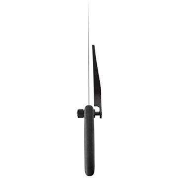 Mercer Culinary MercerSlice Right Handed Serrated Knife with Adjustable Slicing Guide, Black, 8-1/4 Inch